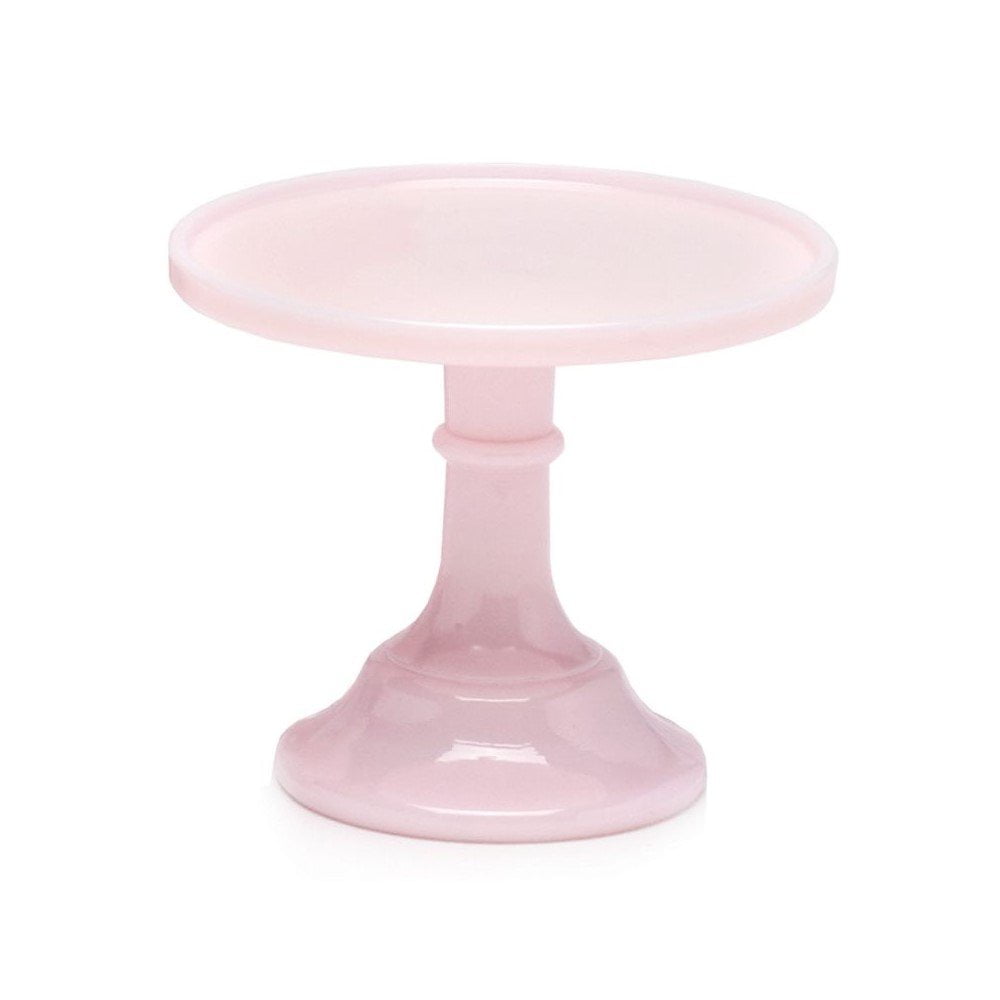 Mosser Glass Vintage Pink 6" Cake Plate with Footed Base