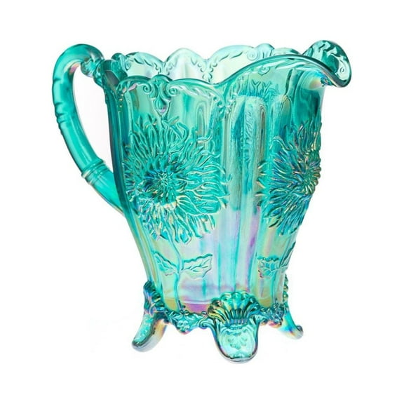 Mosser Glass Dahlia 48oz Pitcher | Teal Carnival