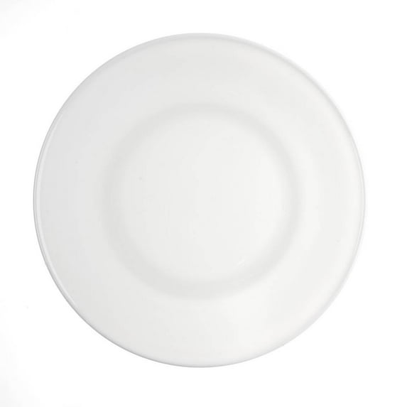 Mosser Glass Dessert Plate, Round, Vintage Style 8", White Milk Opaque Glass