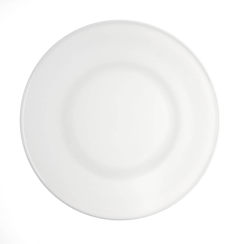 Mosser Glass Dinner Plate, Vintage Style 10", White Milk Opaque Glass