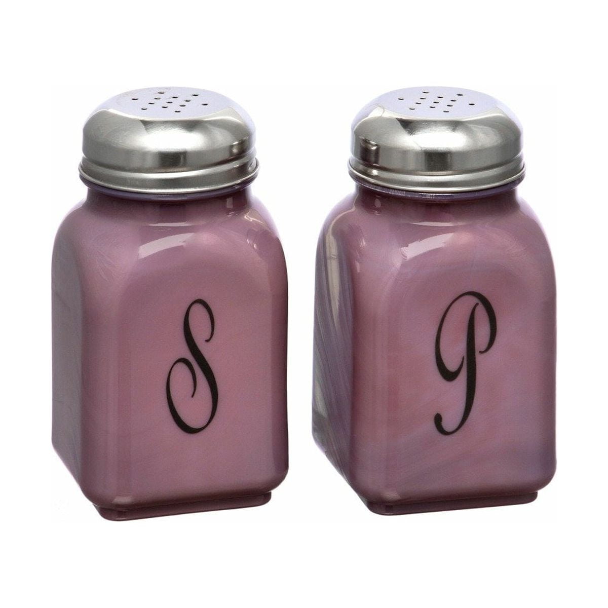 Mosser Glass Monogram Salt \u0026 Pepper Set | Eggplant - Walmart Business  Supplies, image size:1200x1200