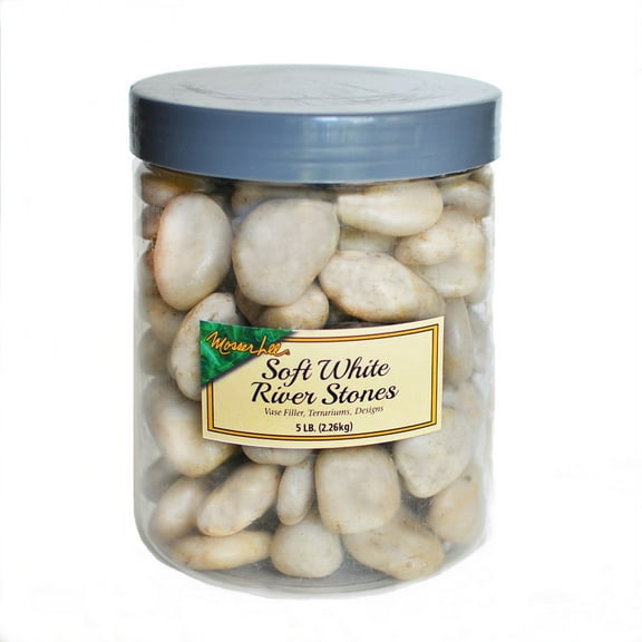 Mosser Lee ML2161 Soft White River Stones, 5 lb. 8 pack