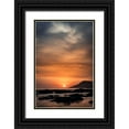 thumbnail image 1 of Mossholder, Tim 11x14 Black Ornate Wood Framed with Double Matting Museum Art Print Titled - Orange Sunset, 1 of 4