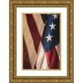 thumbnail image 1 of Mossholder, Tim 11x14 Gold Ornate Wood Framed with Double Matting Museum Art Print Titled - USA Flag, 1 of 4