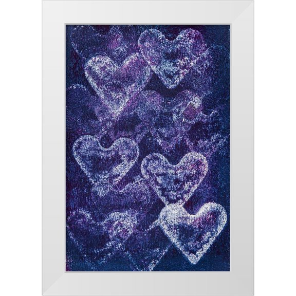 Mossholder, Tim 11x14 White Modern Wood Framed Museum Art Print Titled - Painted Hearts