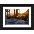 thumbnail image 1 of Mossholder, Tim 14x11 Black Ornate Wood Framed with Double Matting Museum Art Print Titled - Coast at Sunset, 1 of 4