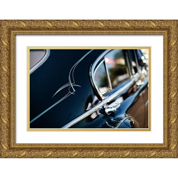 Mossholder, Tim 14x11 Gold Ornate Wood Framed with Double Matting Museum Art Print Titled - Classic Car Detail