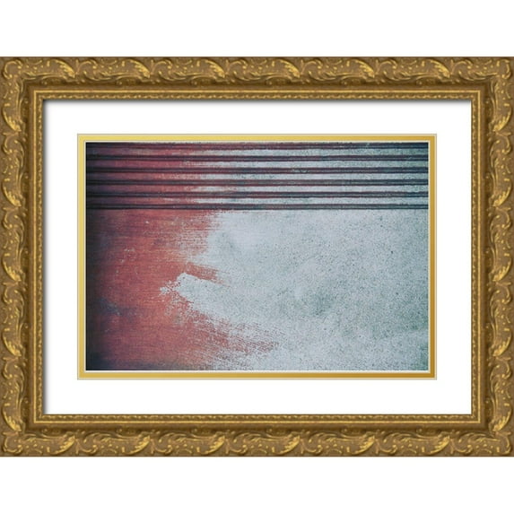Mossholder, Tim 14x11 Gold Ornate Wood Framed with Double Matting Museum Art Print Titled - Paint on Concrete