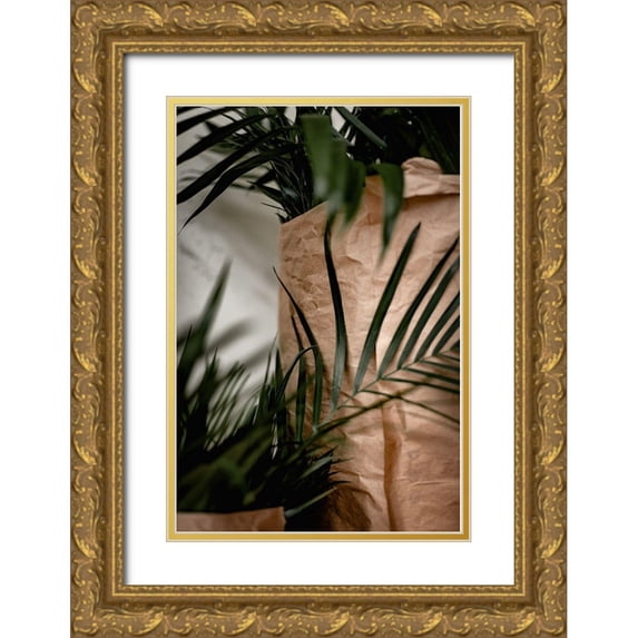 Mossholder, Tim 23x32 Gold Ornate Wood Framed with Double Matting Museum Art Print Titled - Palms a Craft Paper