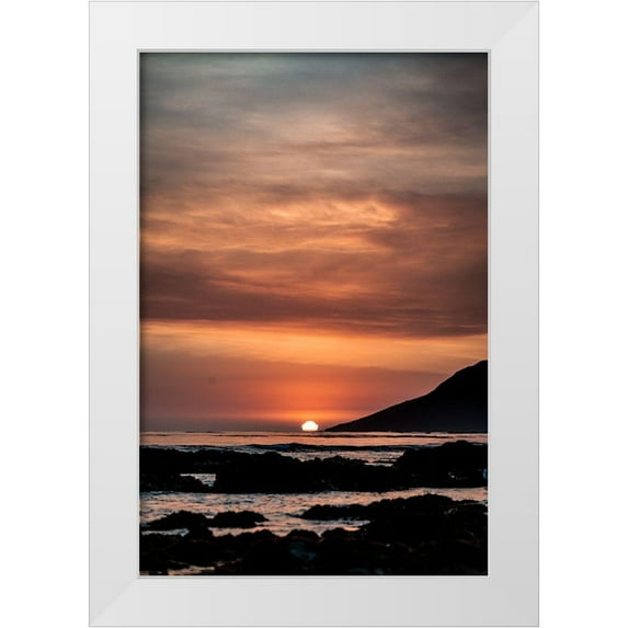 Mossholder, Tim 23x32 White Modern Wood Framed Museum Art Print Titled - Orange Sunset