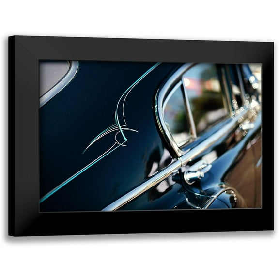 Mossholder, Tim 24x17 Black Modern Framed Museum Art Print Titled - Classic Car Detail