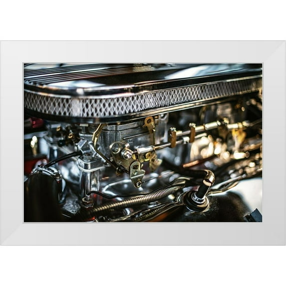 Mossholder, Tim 32x23 White Modern Wood Framed Museum Art Print Titled - Auto Engine
