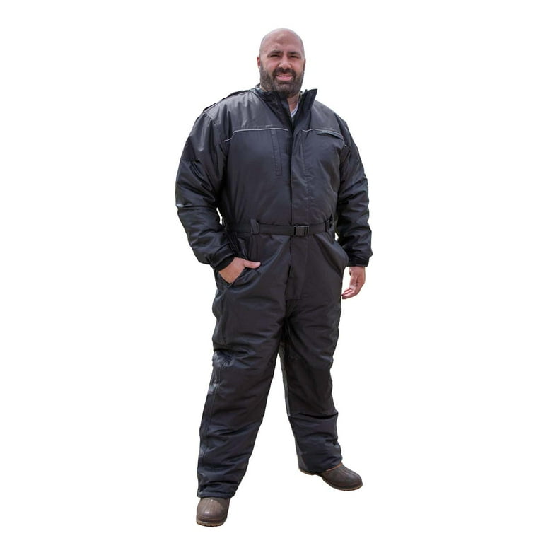 Mossi 79014 Men s One Piece Snowsuit 1 Piece Snow Suit Winter Snowmobile Hunting Black Medium