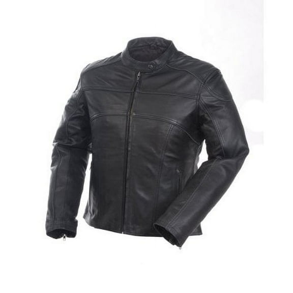 Mossi Adventure Leather Motorcycle Jacket Black 10 USA