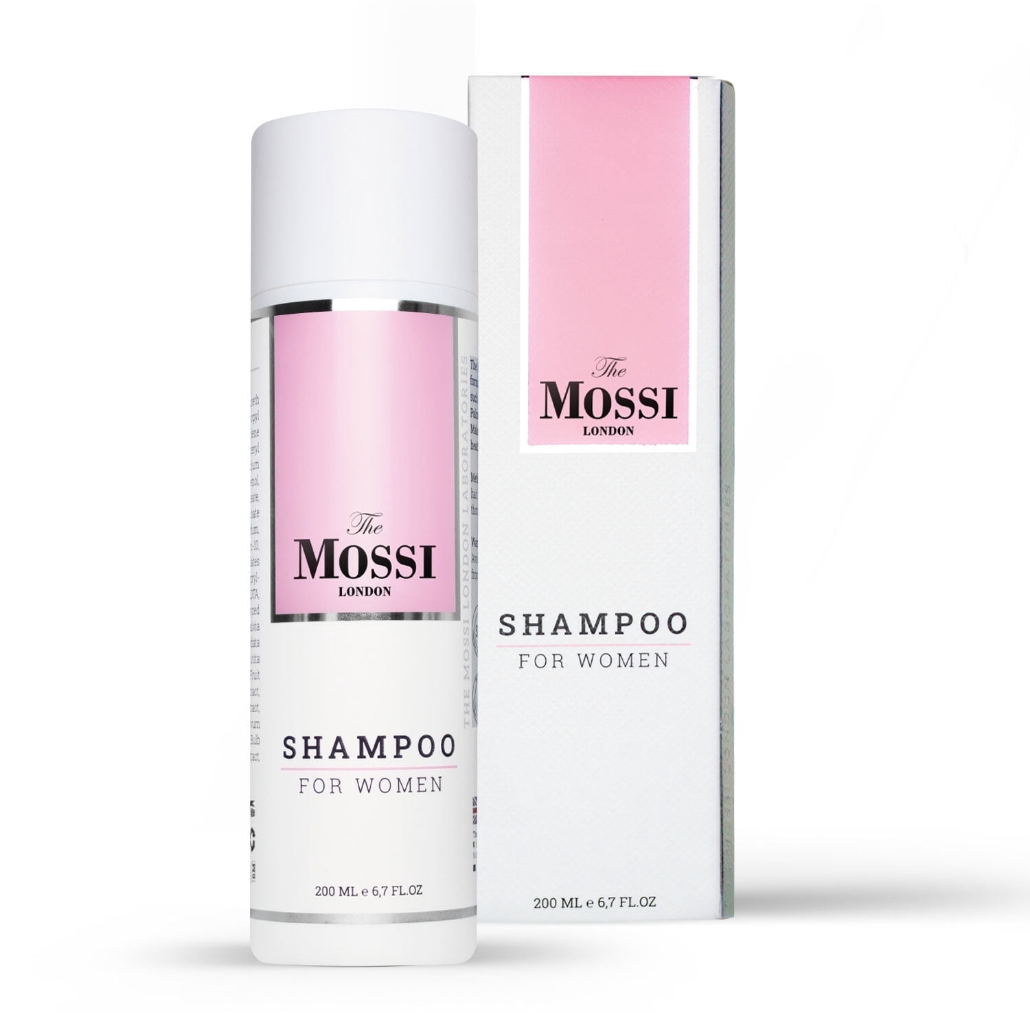 The Mossi London Anti Hair Loss Shampoo for Women, Supports Hair Growth, Anti Residue, Against Thinning Hair, All Hair Types, Praben/SLS/SLES/Alcohol Free, (6.7 fl.oz 200 ml)