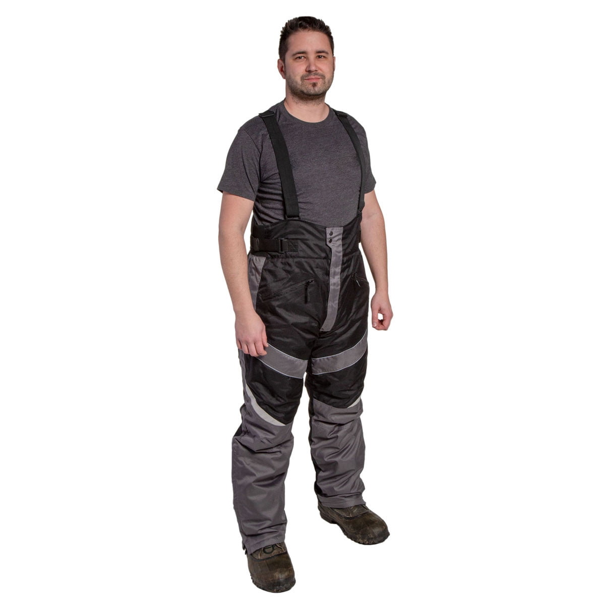 Mossi Men's F1 Snow Ski Snowmobile Bib - Black / XL