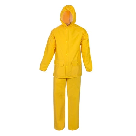 Mossi Youth Durable and Heavyweight PVC Youth Rain Suit Yellow Medium