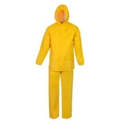 Mossi Youth Durable and Heavyweight PVC Youth Rain Suit Yellow Medium