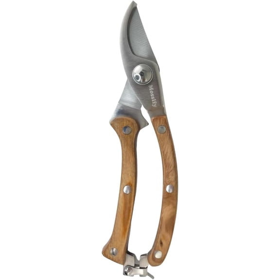 Mossify Garden Shears 8 Premium Stainless Steel Pruning Shears for Gardening with Wooden Handle Hand Pruners, Plant Clippers & Garden Scissors Sharp Garden Tool for Left & Right Hand Use