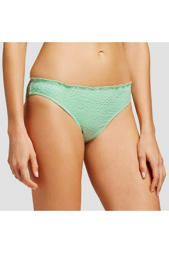 Mint Green Crochet Lace Cheeky Bikini Bottom Swimwear Women's XL