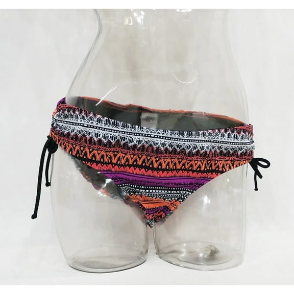 Mossimo Multi-Color Hipster Side Tie Pattern Bikini Bottoms Women's XL