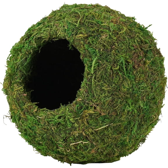 Mossy Caves, Artificial Green Moss Hide for Pet Reptile Frogs and Snakes, Terrarium & Vivarium Decor, Crested Gecko Tank Decor