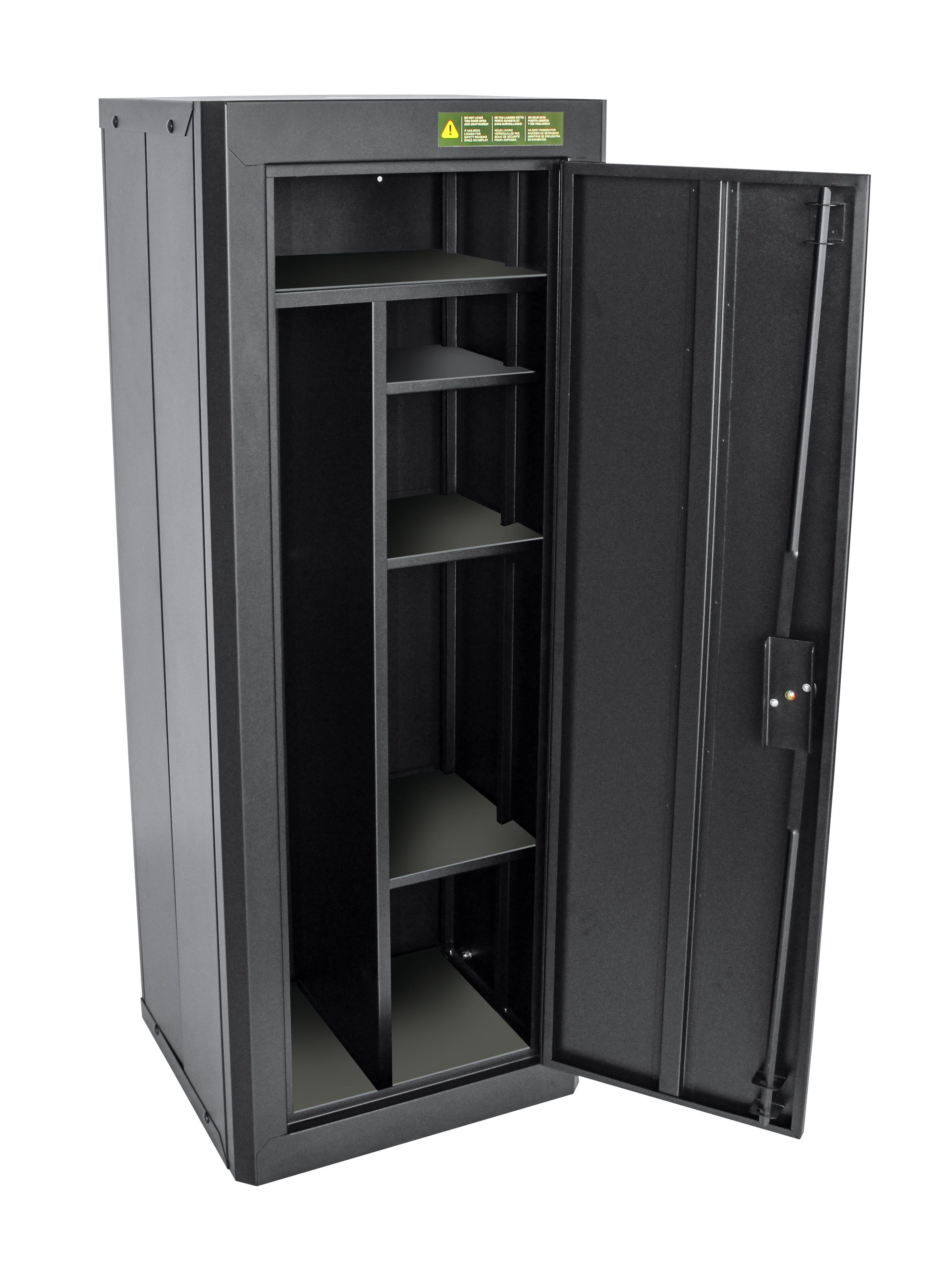 Mossy Oak 18-Gun Collapsible Rifle Security Cabinet with Key Lock, Gray ...