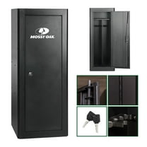 Mossy Oak 18 Gun Security Cabinet, 21-inch x 18-inch x 55 inch, Key Lock, Black