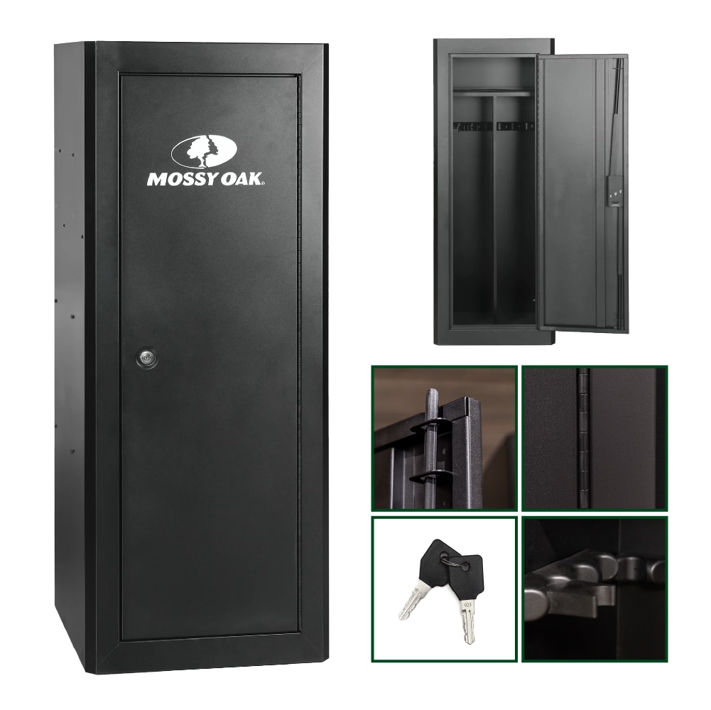 Sentinel 10 Gun Security with Key Lock, Black, 53" x 17.25" x