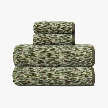 Mossy Oak 4-Piece Bath Set Space Dye, 2 Bath Towels (30x54") & 2 Hand Towels (16x26")