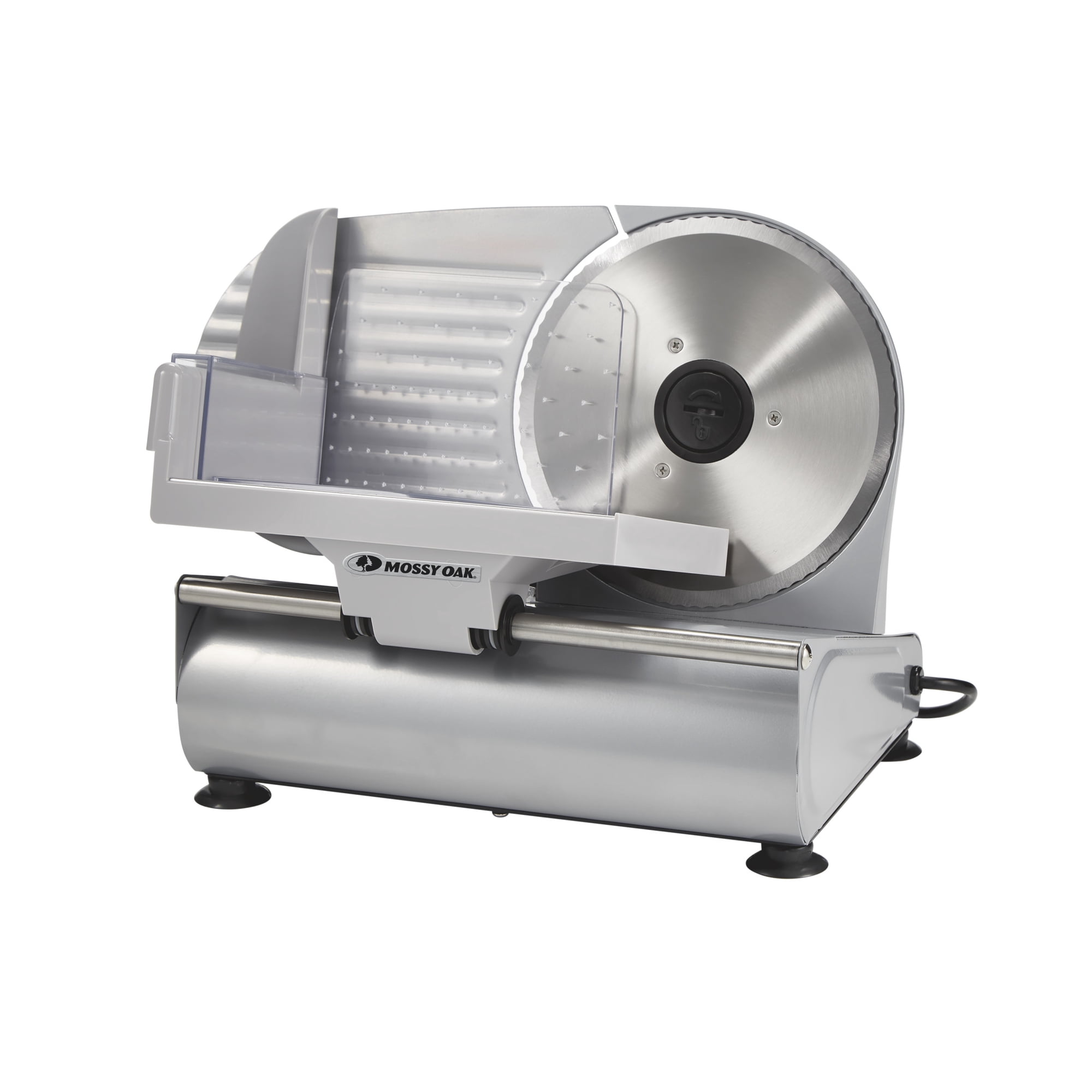 Stainless Steel Electric Meat Slicer (Mossy Oak 7.5 in.), Adjustable Slice Thickness, with Food Pusher