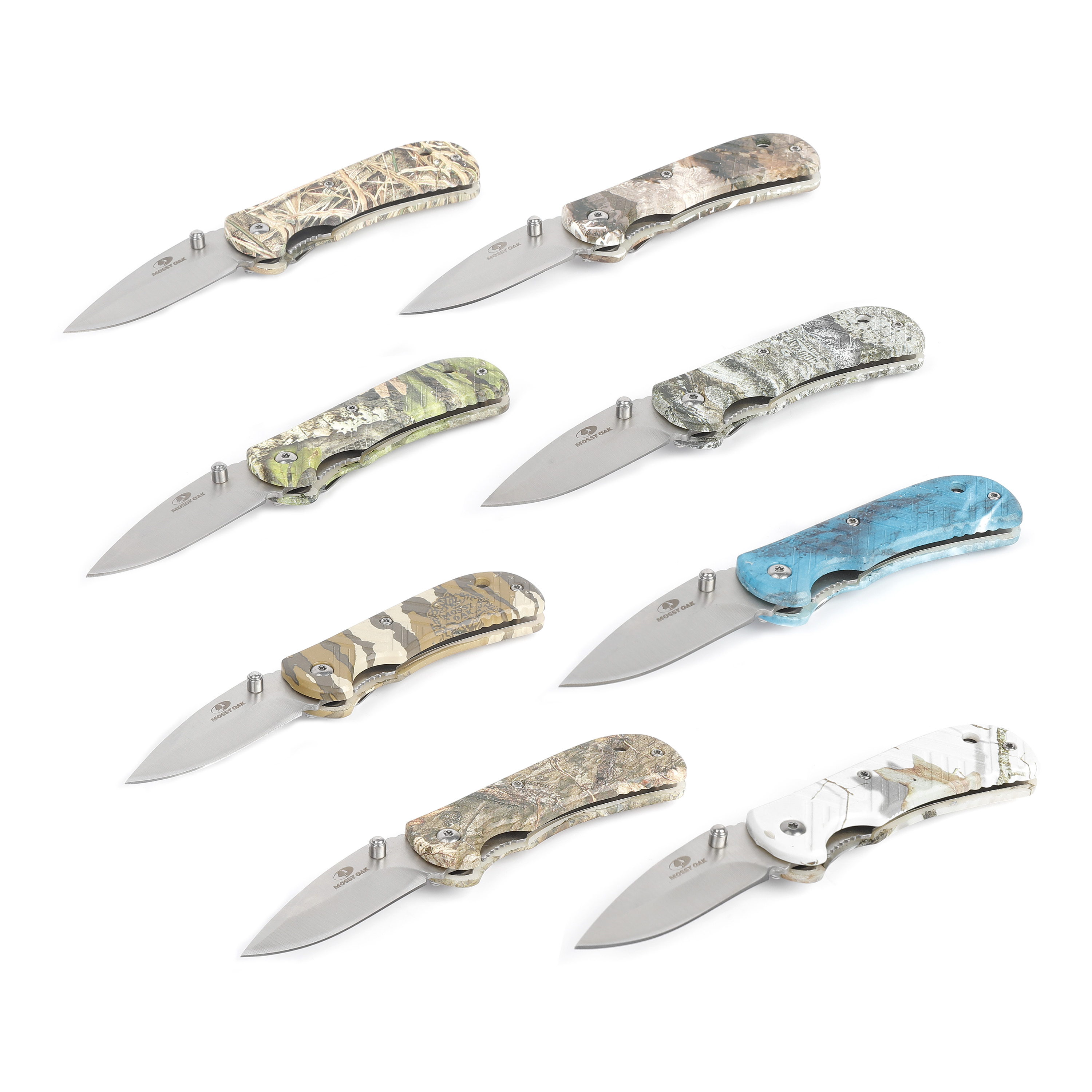 Mossy Oak 8 Piece Folding Pocket Knife Set, 2.5" Blade and 3.5" Handle - image 1 of 8