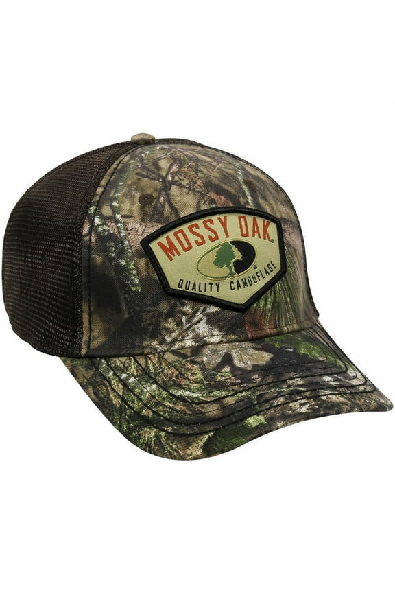 Adult Male Camo Hat, Mossy Oak Break-up Country Camo/Brown, Flexible Fitted