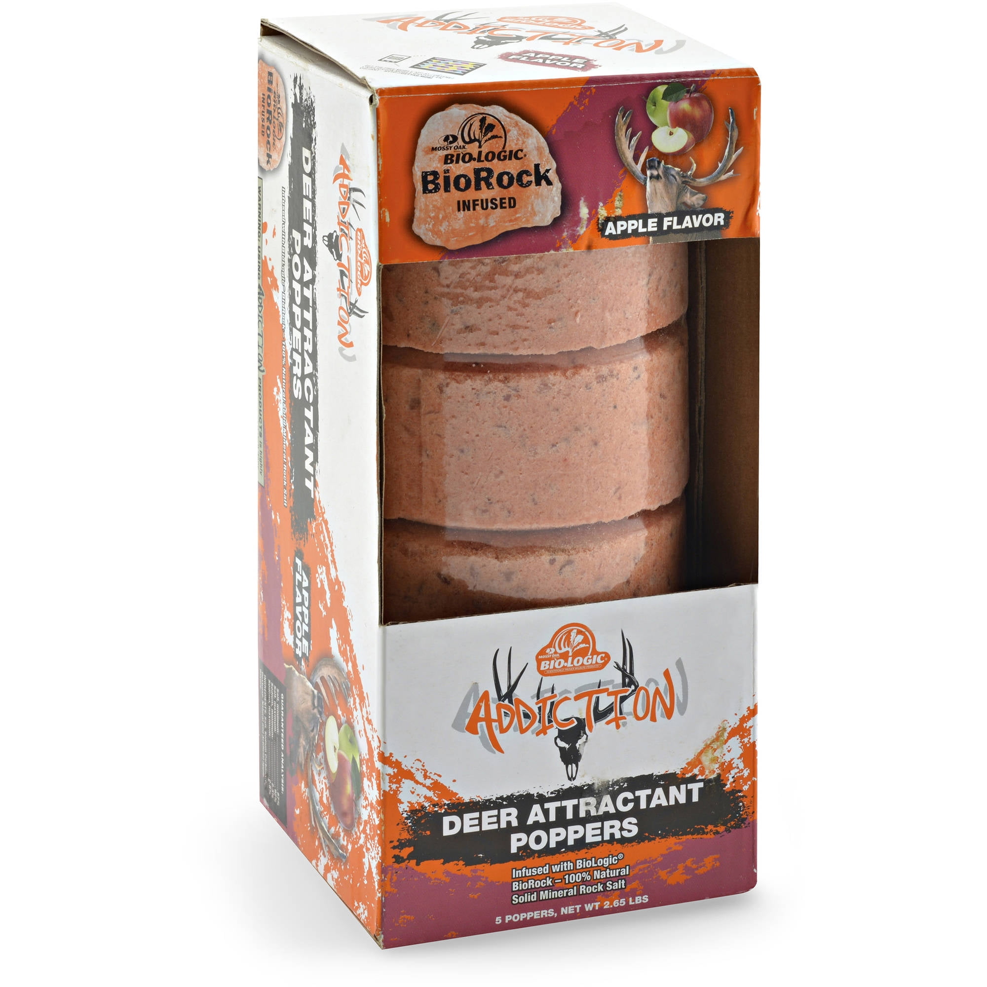 Mossy Oak BioLogic Addiction Poppers 5Piece Deer Attractant, Apple