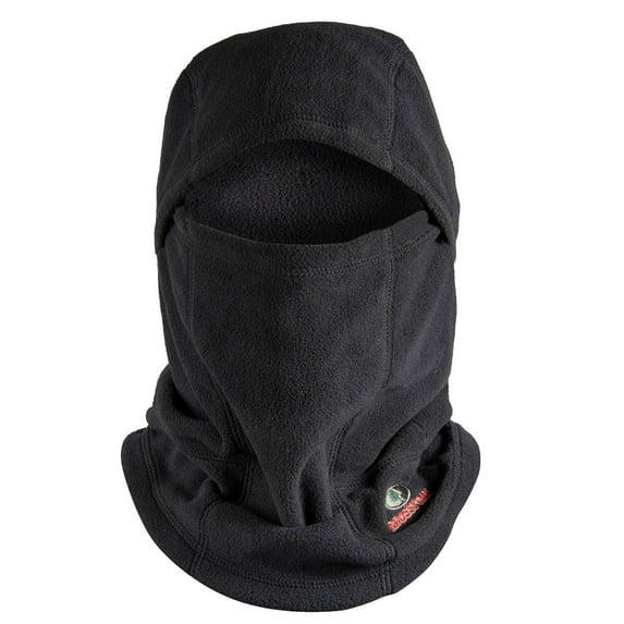 Mossy Oak Black Fleece Hunting Facemask Balaclava, Adult