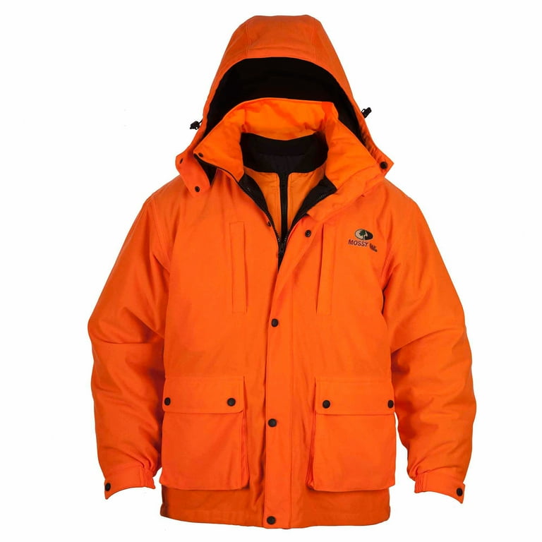 Mossy Oak Blaze Orange Men s 4 in 1 System Parka Walmart