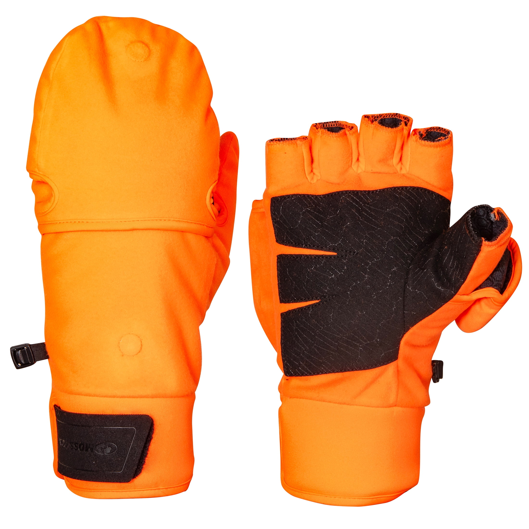 Mossy Oak Blaze Orange Men's Pop-Top Gloves, Size M