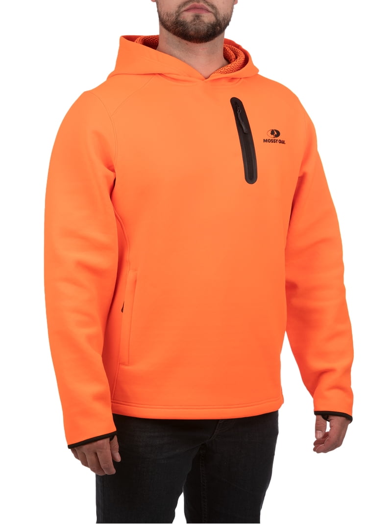 Mossy Oak Blaze Orange Men's Warming Hunting Hoodie with Neck