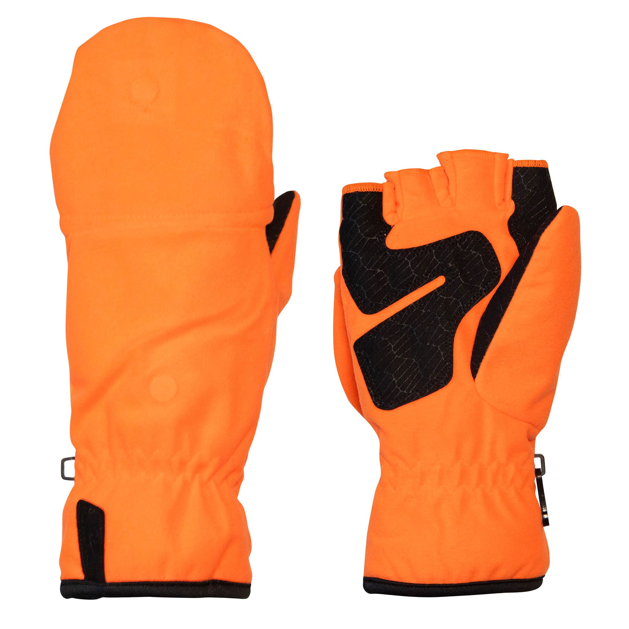 Mossy Oak Blaze Orange Youth Pop-Top Gloves, Unisex