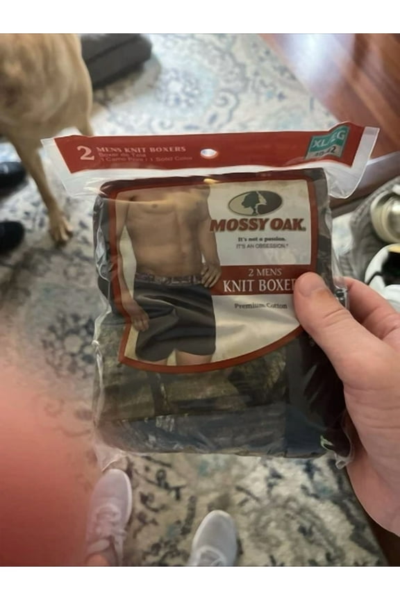 Mossy Oak Boxer Campflague Camo Brief, 2 Pack, Mens Size Xl X-Large 40-42