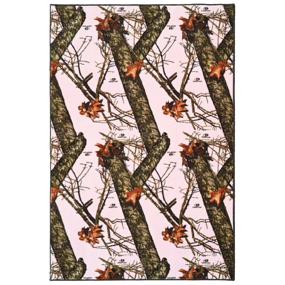 Mossy Oak Break-Up Pink Camouflage 5 ft. x 7 ft. Area Rug