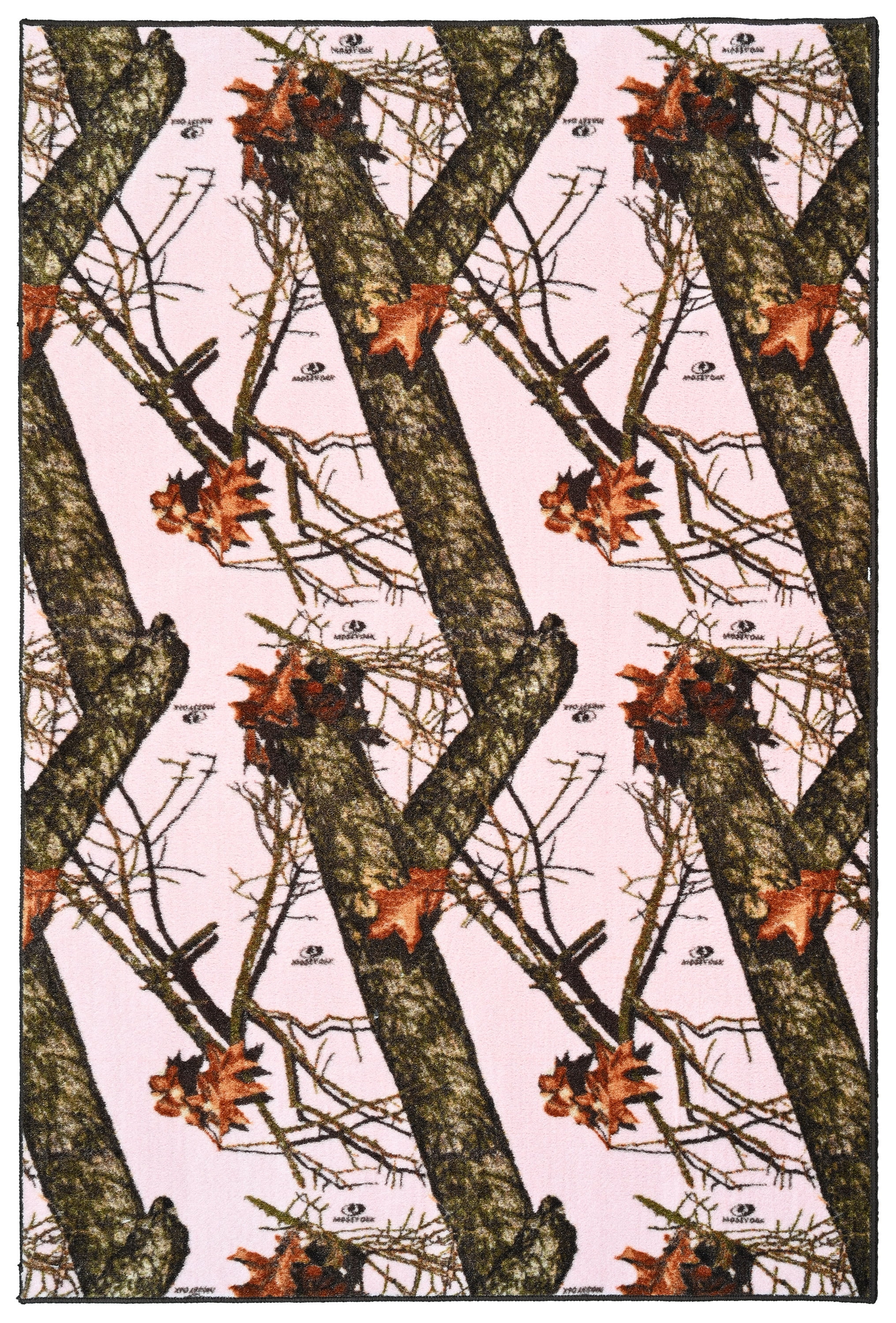 Break-Up Pink Camouflage Tufted Synthetic 6' x 9' Area Rug