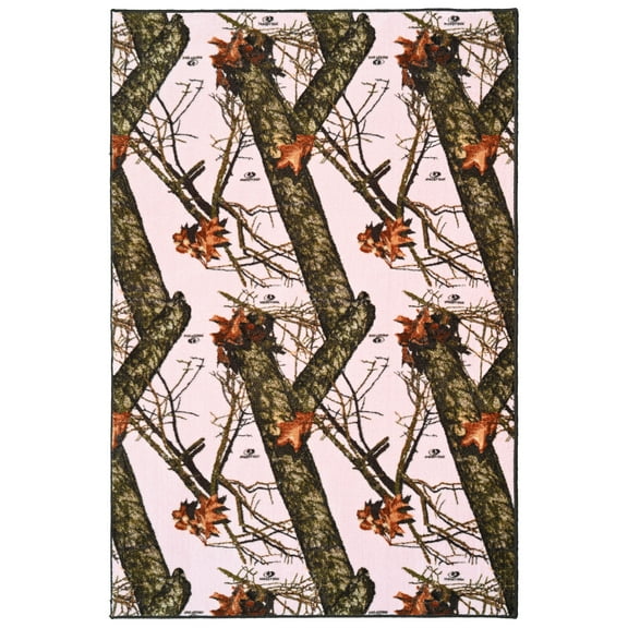 Mossy Oak Break-Up Pink Camouflage 6 ft. x 9 ft. Area Rug