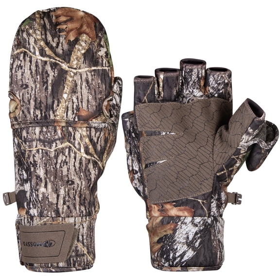 Mossy Oak Breakup Men's Pop-Top Hunting Gloves, Mossy Oak Breakup, L/XL