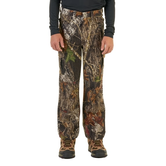 Mossy Oak Breakup Youth Stretch Cargo Hunting Pant, Mossy Oak Breakup, M