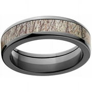 Mossy Oak Brush Men's Camo Black Zirconium Ring with Polished Edges and Deluxe Comfort Fit