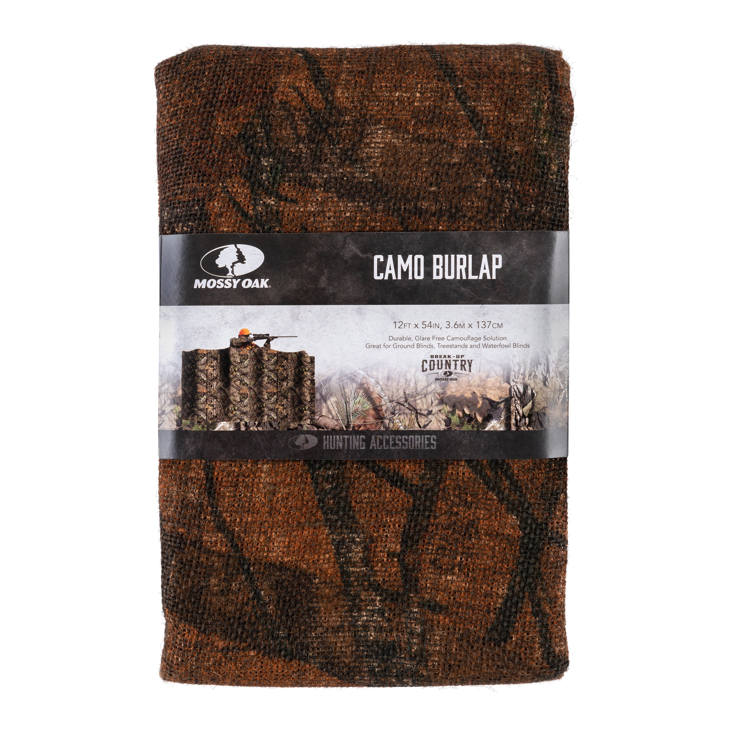 Mossy Oak Burlap Hunting Blind Material, 12' L x 56 H, Mossy Oak Camo,  Ground Blind Material