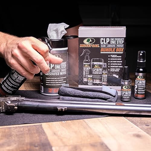 Mossy Oak CLP Gun Cleaning Oil Bundle Box - CLP Gun Lubricant - Premium Firearm Maintenance - Rust Preventative - for Fine Firearms \u0026 Sporting Equipment