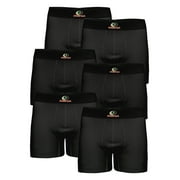 Mossy Oak Cotton Mens Briefs Breathable Underwear for Men, Black 6-Pack