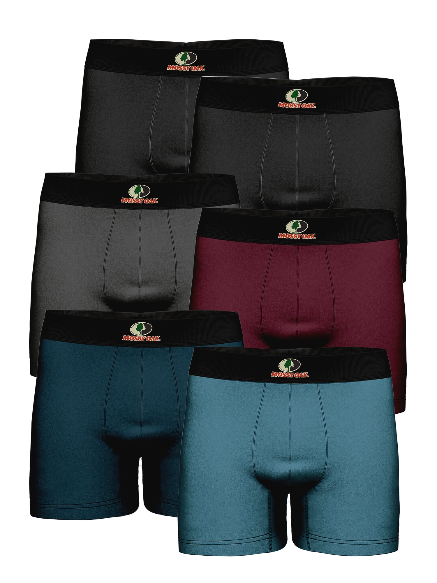 Mossy Oak Cotton Mens Briefs Breathable Underwear for Men, Multicolor 6-Pack